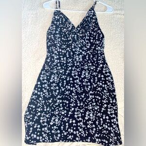 Black dress with white flowers